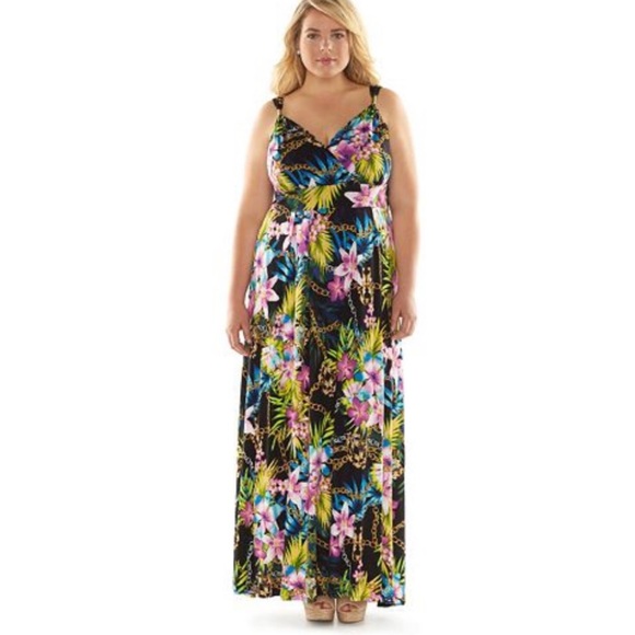 Jennifer Lopez Multicolored Floral Updated IntoThe Wild Y2KInspired Dress NWT 3X - Picture 1 of 17